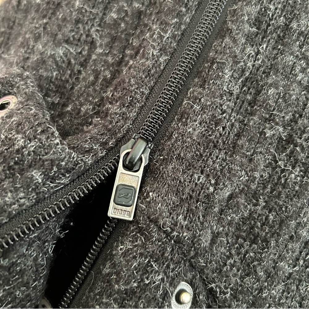 Orage Women's Outerwear Heather Black Gray Full Zip Up Fleece Knit Jacket Medium - Picture 8 of 10